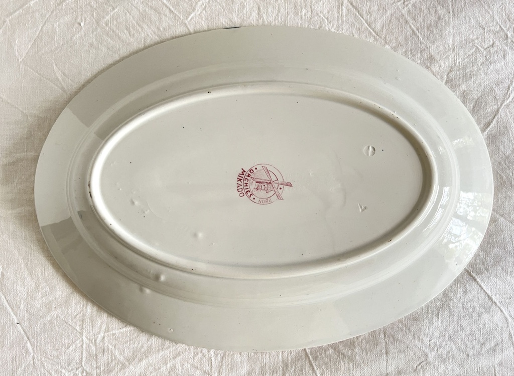 Plat ovale Orchies Églantine