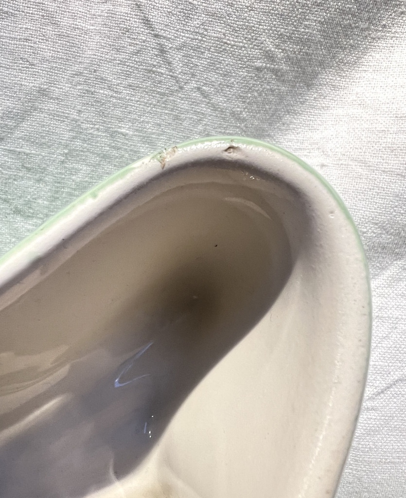 Moule à pudding en céramique en forme de poisson vert amande