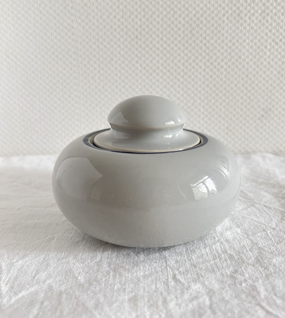 Sucrier bleu gris avec ligne bleu marine Rosenthal Studio Linie / Studio-line