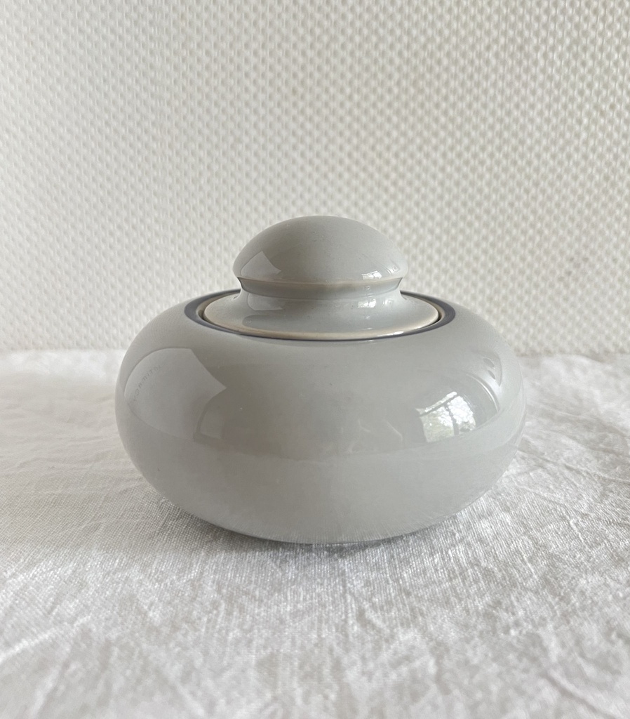 Sucrier bleu gris avec ligne bleu marine Rosenthal Studio Linie / Studio-line