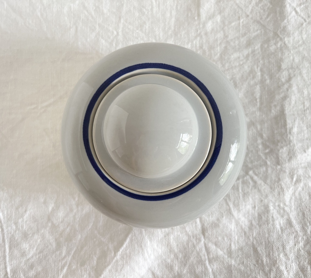 Sucrier bleu gris avec ligne bleu marine Rosenthal Studio Linie / Studio-line
