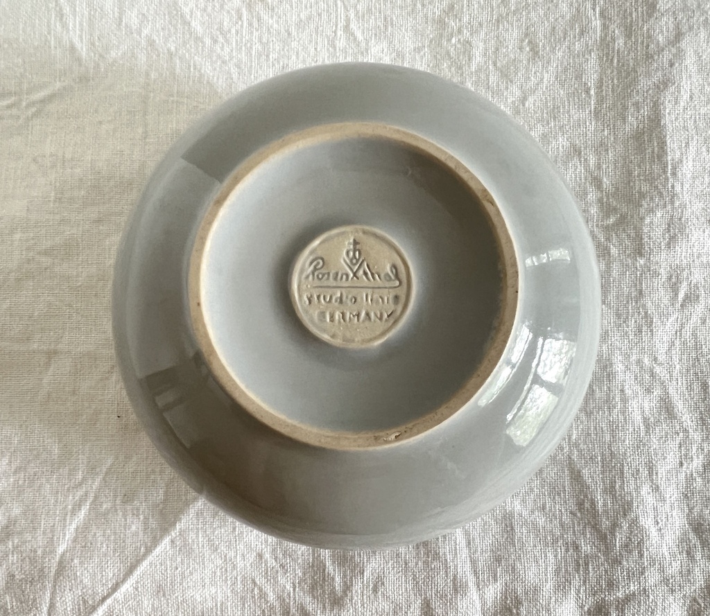 Sucrier bleu gris avec ligne bleu marine Rosenthal Studio Linie / Studio-line