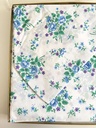 Parure de lit à fleurs bleues et mauve pour 2 personnes