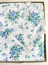 Parure de lit à fleurs bleues et mauve pour 2 personnes