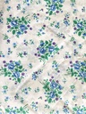 Parure de lit à fleurs bleues et mauve pour 2 personnes