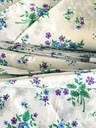 Parure de lit à fleurs bleues et mauve pour 2 personnes