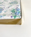 Parure de lit à fleurs bleues et mauve pour 2 personnes