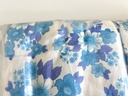 Parure de lit en pilou à fleurs bleues pour 2 personnes