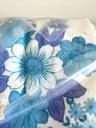 Parure de lit en pilou à fleurs bleues pour 2 personnes