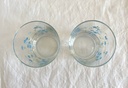 Carafe et 2 verres à eau décor Myosotis