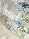 Carafe et 2 verres à eau décor Myosotis