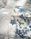Carafe et 2 verres à eau décor Myosotis