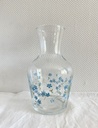 Carafe et 2 verres à eau décor Myosotis