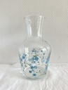 Carafe et 2 verres à eau décor Myosotis