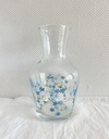 Carafe et 2 verres à eau décor Myosotis