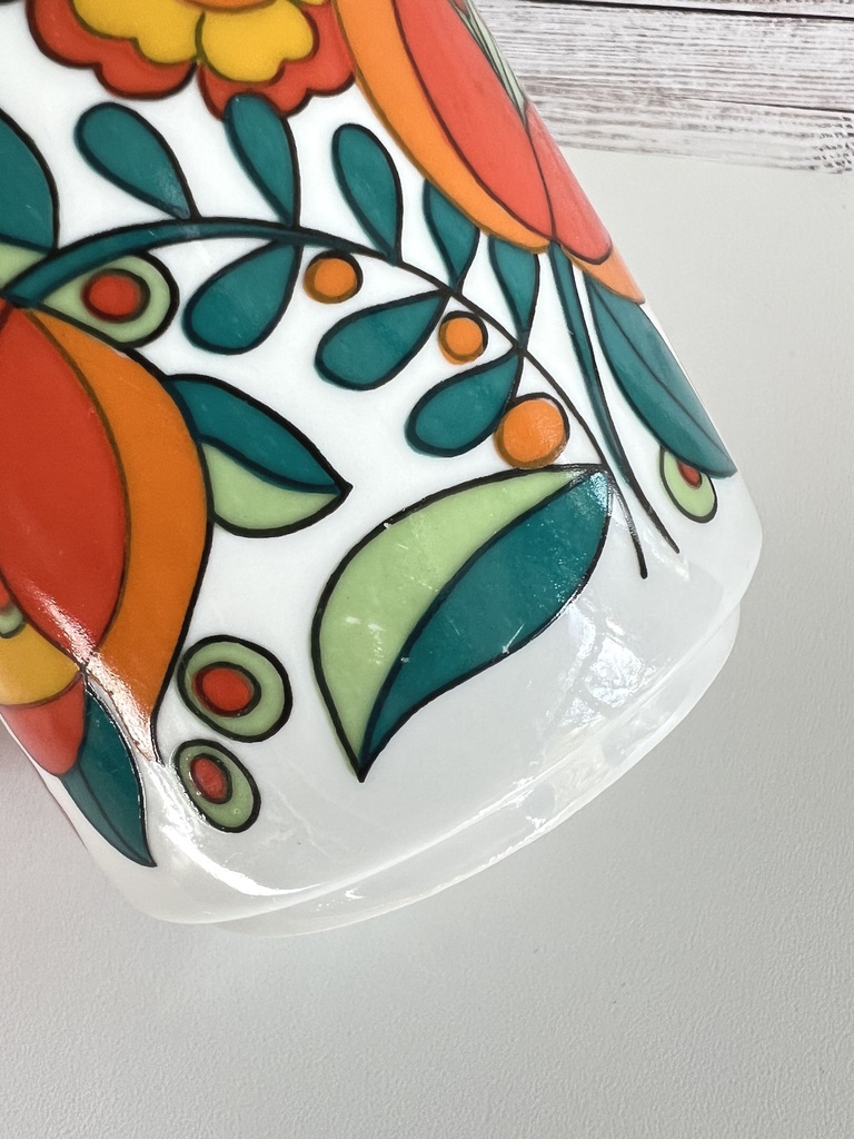 Tasse fleurie dans les tons orange Bavaria