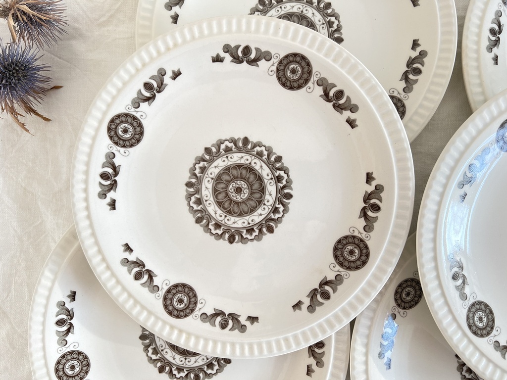 Lot de 6 assiettes à dessert Boch Delta Murielle