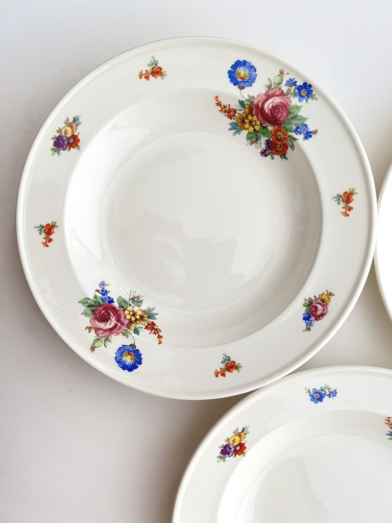 Lot de 5 assiettes creuses Petrus Regout Boudewijn