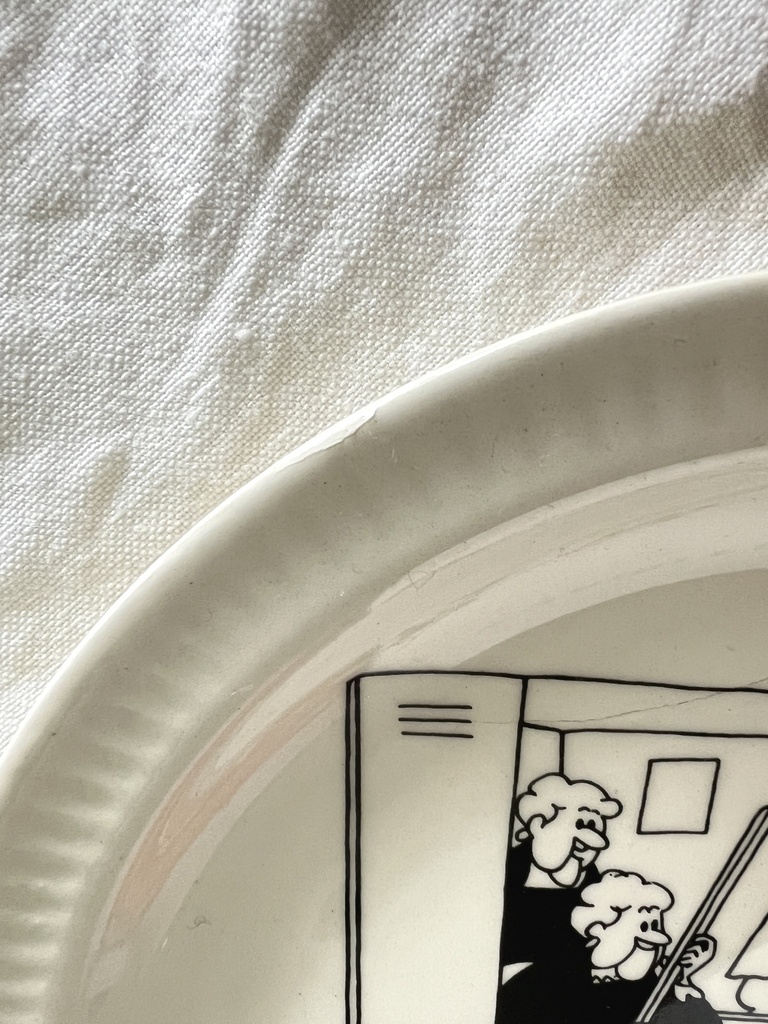 Assiette humoristique Saint-Amand Jacques Faizant