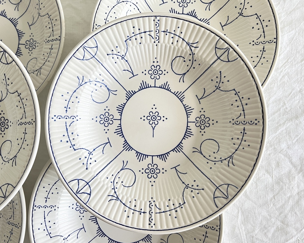 Lot de 6 assiettes creuses Boch Copenhague