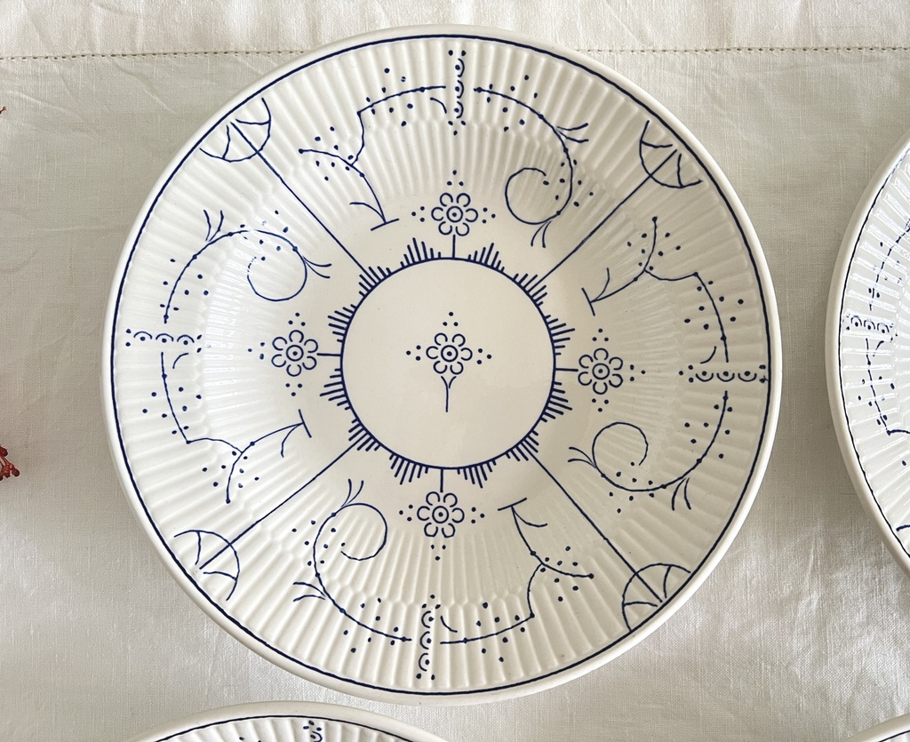 Lot de 6 assiettes creuses Boch Copenhague