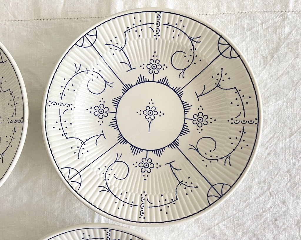 Lot de 6 assiettes creuses Boch Copenhague