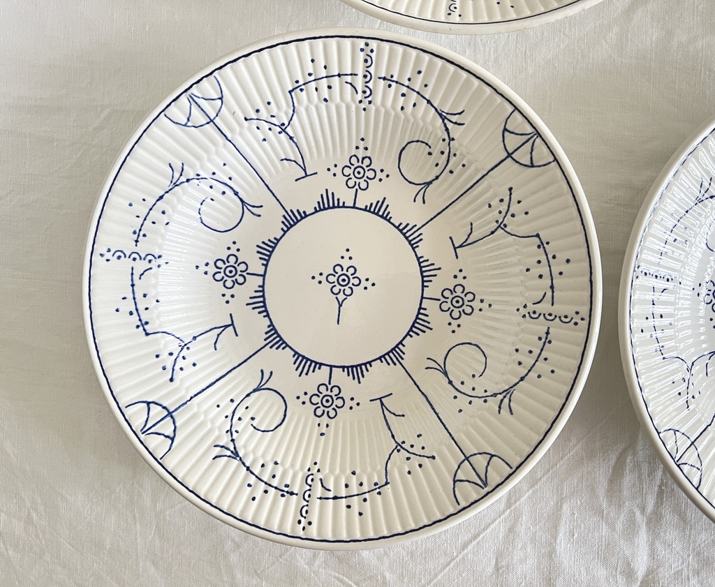 Lot de 6 assiettes creuses Boch Copenhague