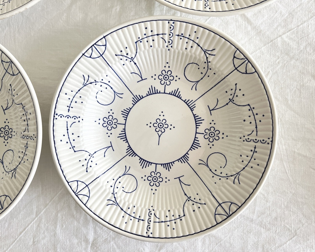 Lot de 6 assiettes creuses Boch Copenhague