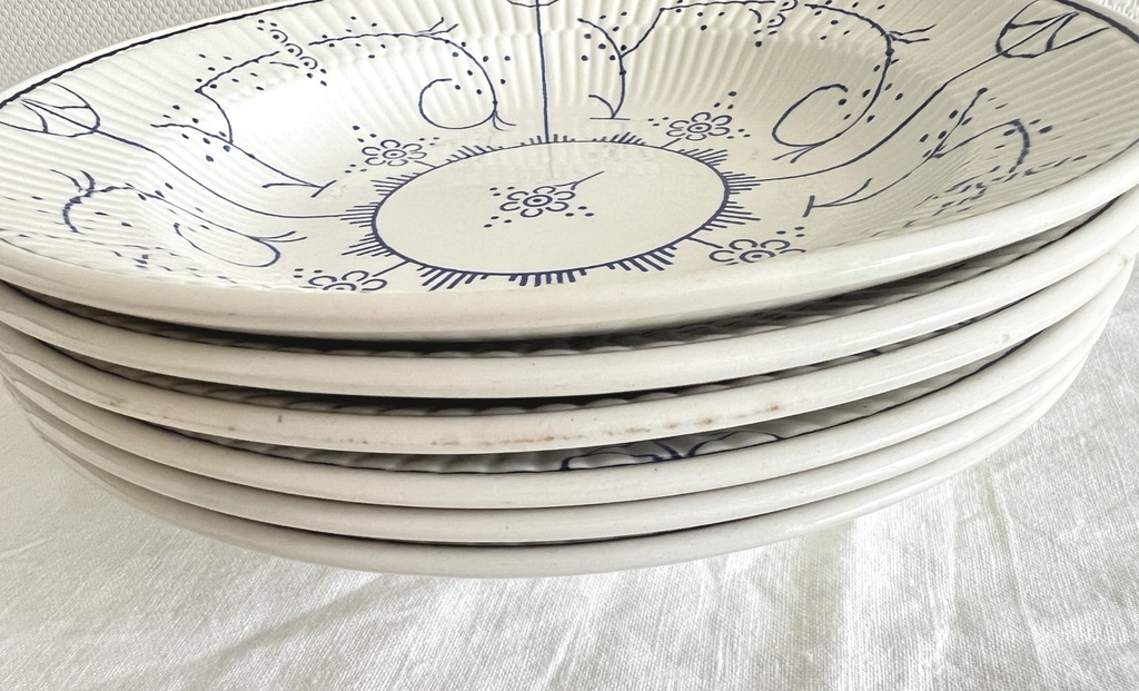 Lot de 6 assiettes creuses Boch Copenhague