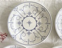 Lot de 4 assiettes plates Boch Copenhague