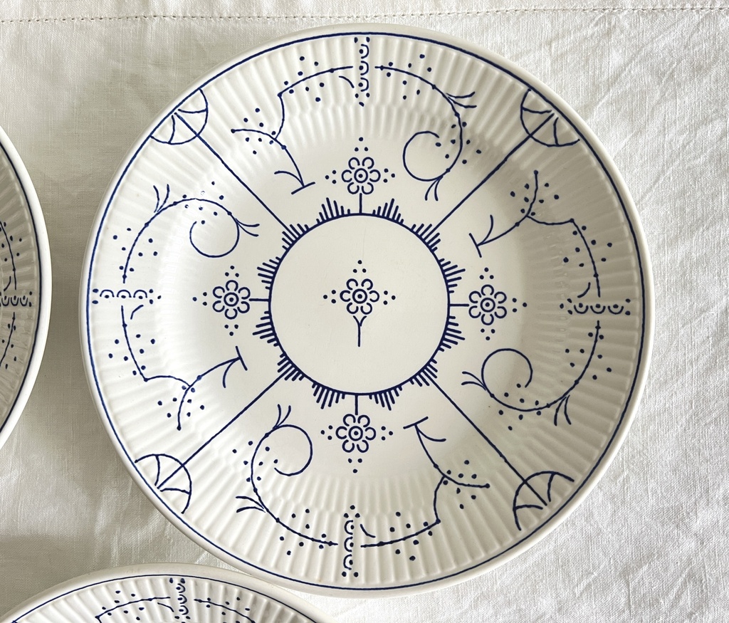 Lot de 4 assiettes plates Boch Copenhague
