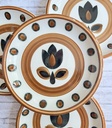 Lot de 4 assiettes creuses Boch Kimono