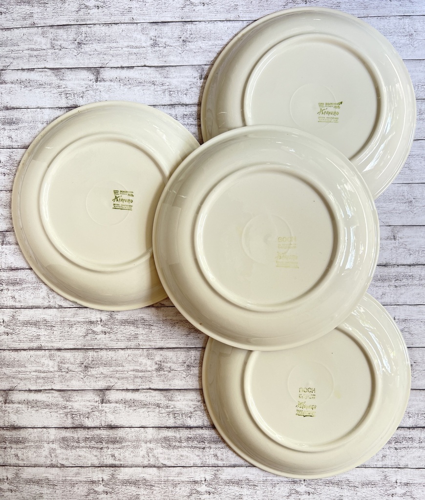 Lot de 4 assiettes creuses Boch Kimono