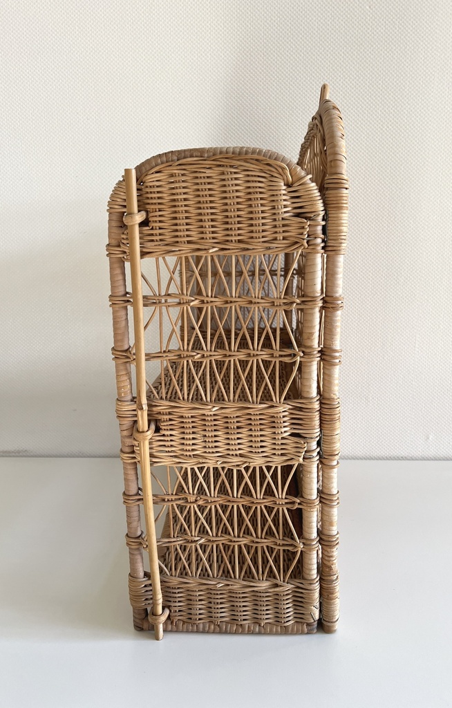 Étagère en rotin pliable
