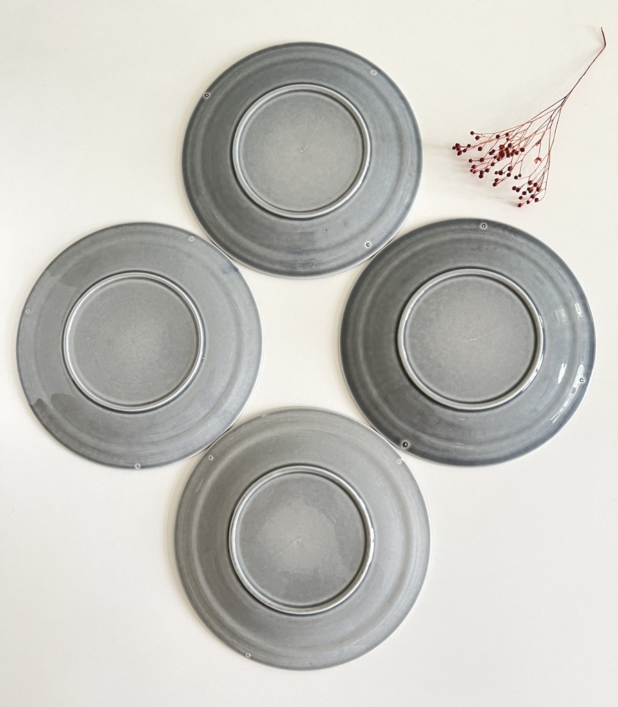 Lot de 4 assiettes à dessert Boch Nevada