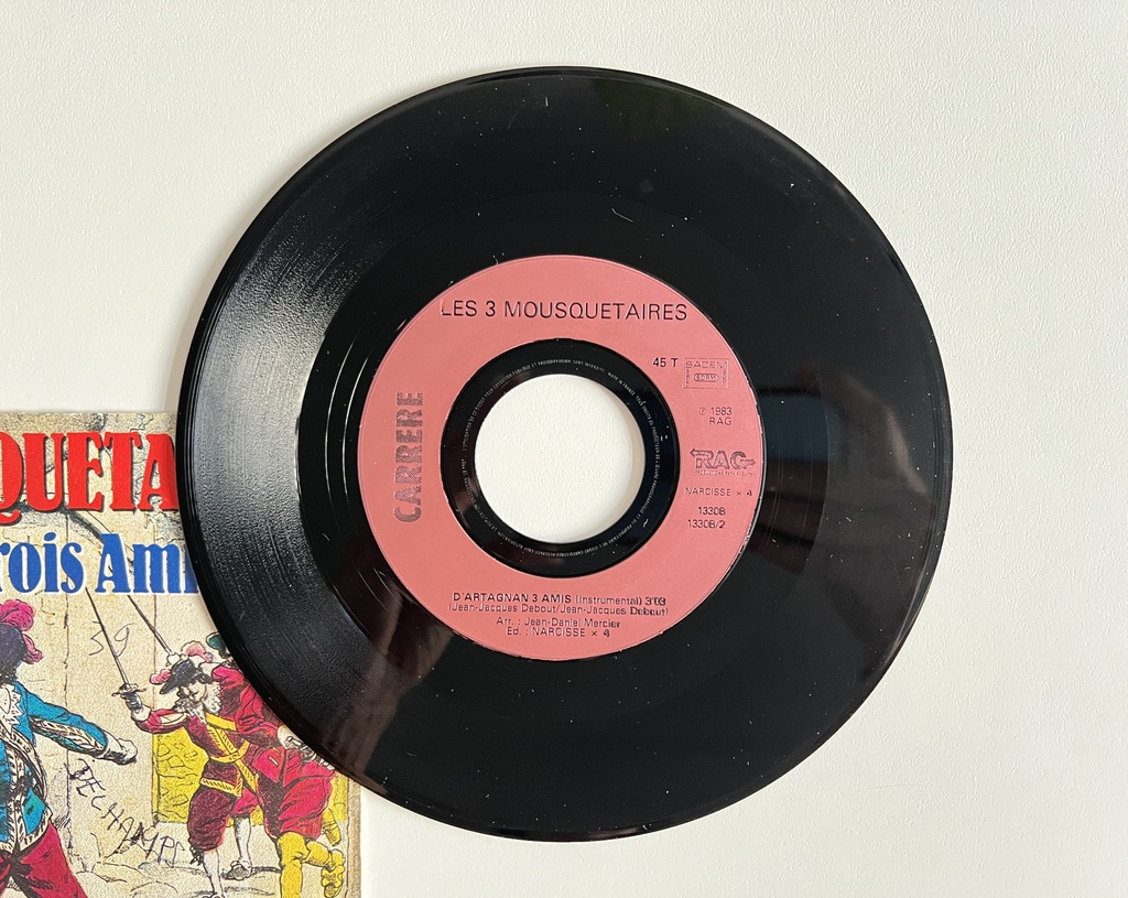 Vinyle 45 tours Les 3 mousquetaires D'Artagnan, Trois Amis