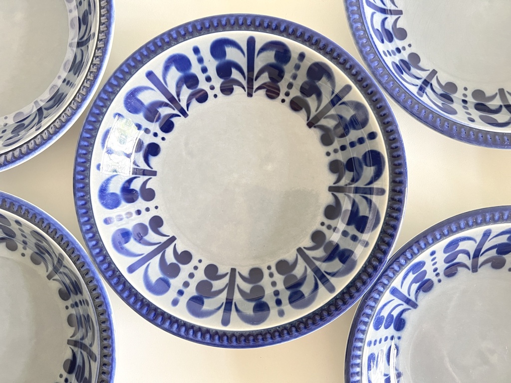 Lot de 6 assiettes creuses Boch Nevada