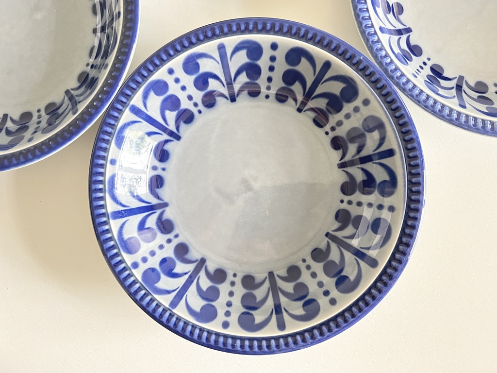 Lot de 6 assiettes creuses Boch Nevada
