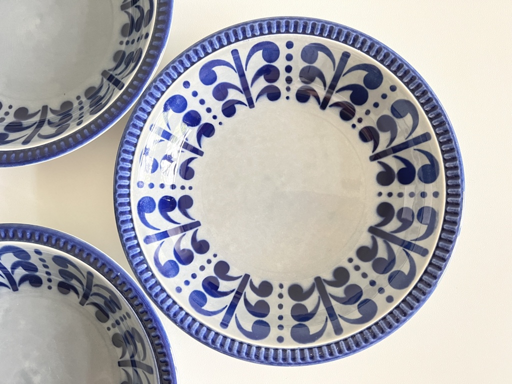 Lot de 6 assiettes creuses Boch Nevada
