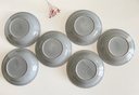 Lot de 6 assiettes creuses Boch Nevada