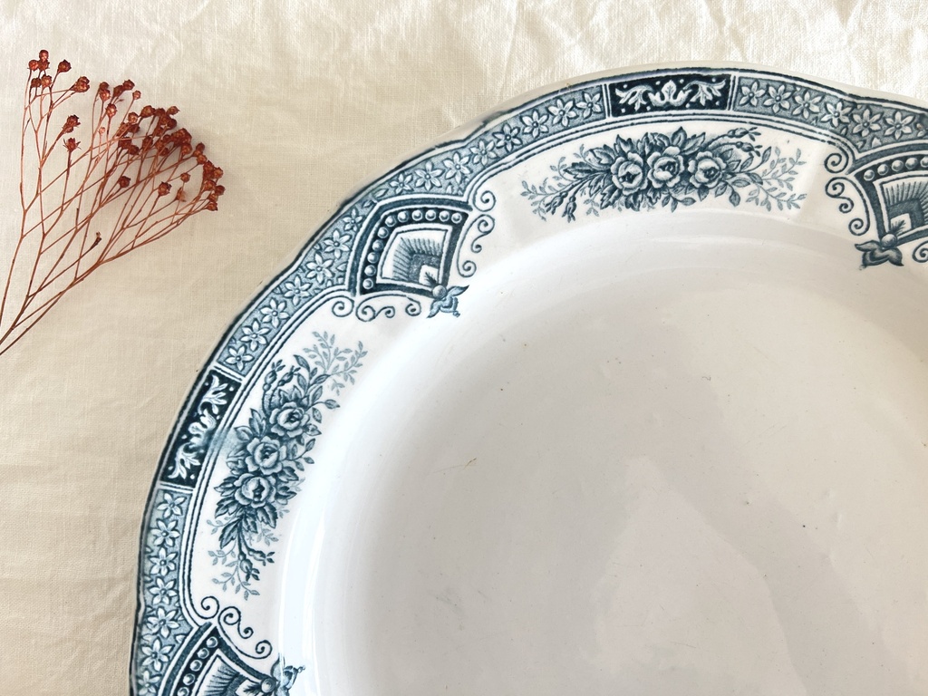 Grande assiette ronde Onnaing Printemps