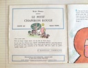 Livre disque 45 tours Le petit chaperon rouge de Walt Disney