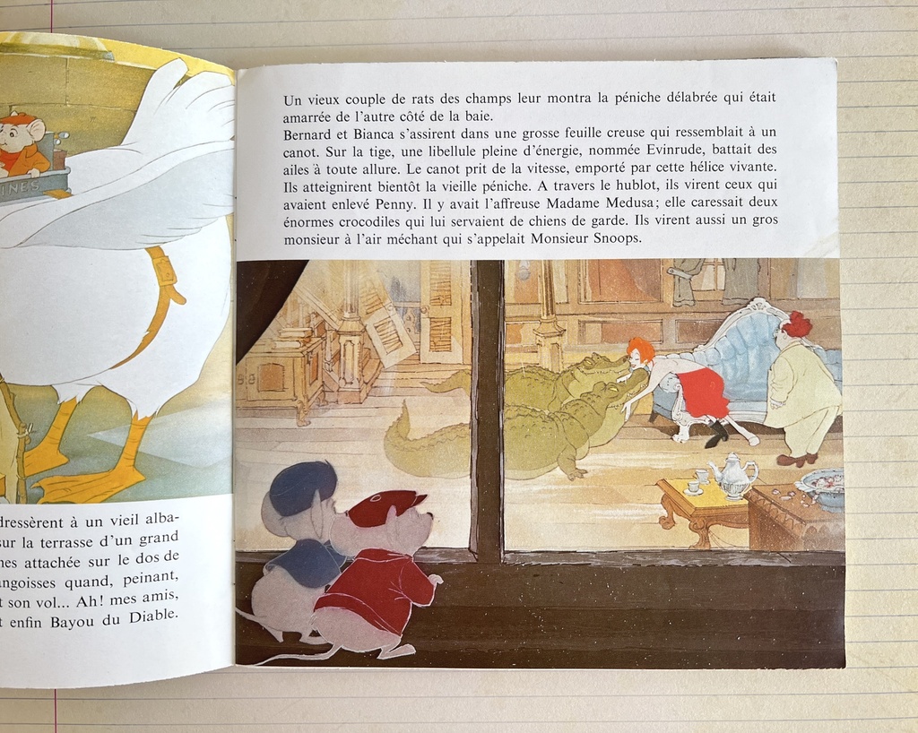 Livre disque 45 tours Bernard et Bianca de Walt Disney