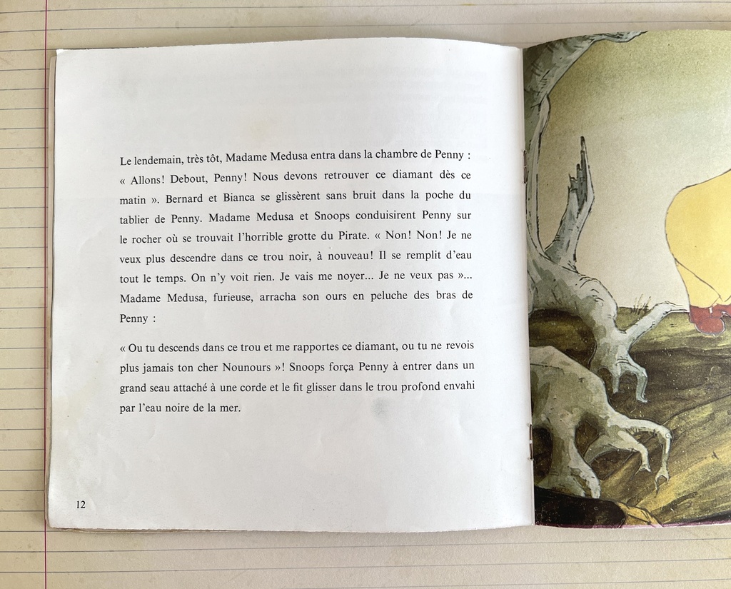 Livre disque 45 tours Bernard et Bianca de Walt Disney
