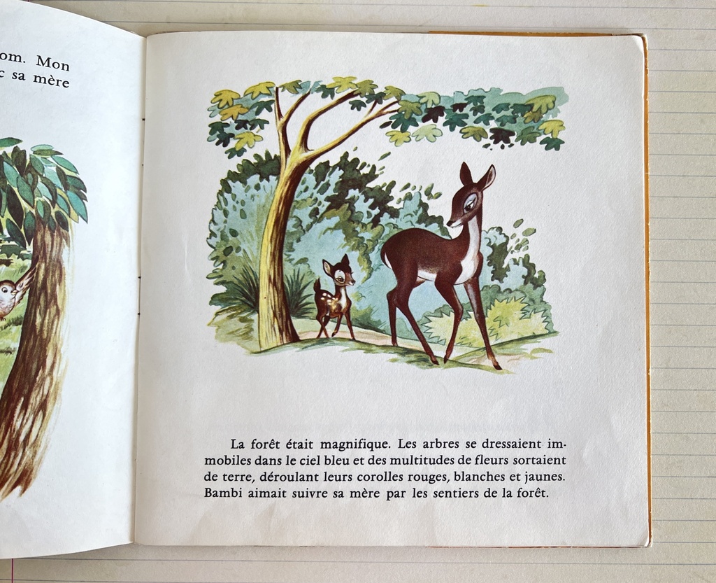 Livre-disque 33 tours 1/3 Bambi - Walt Disney