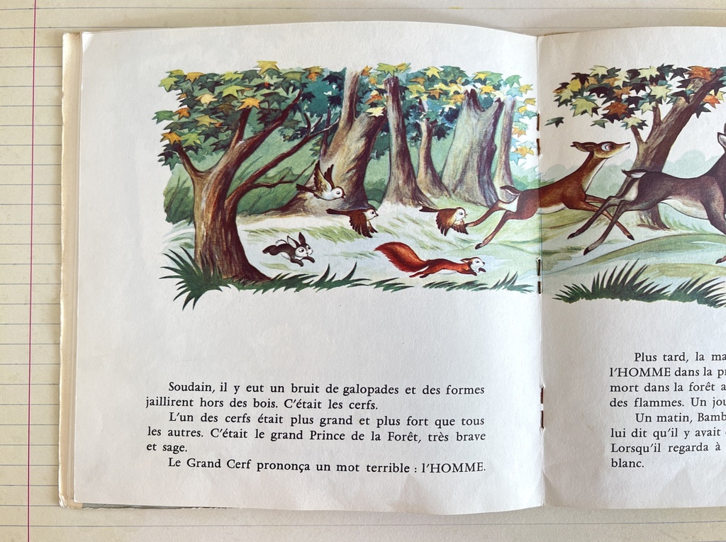 Livre-disque 33 tours 1/3 Bambi - Walt Disney