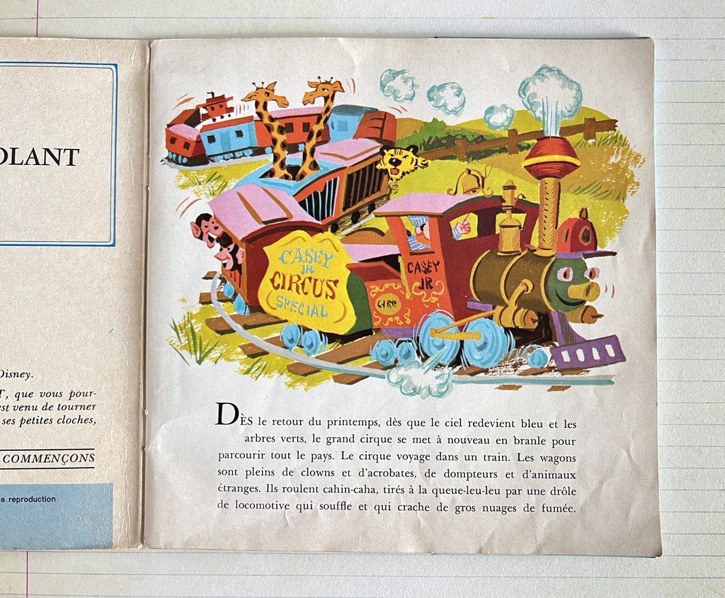 Livre-disque 33 tours 1/3 Dumbo - Walt Disney
