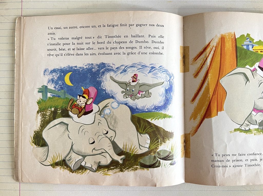 Livre-disque 33 tours 1/3 Dumbo - Walt Disney