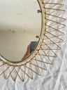 Petit miroir soleil ovale doré et rétractable Erdecor Escaut