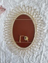 Petit miroir soleil ovale doré et rétractable Erdecor Escaut